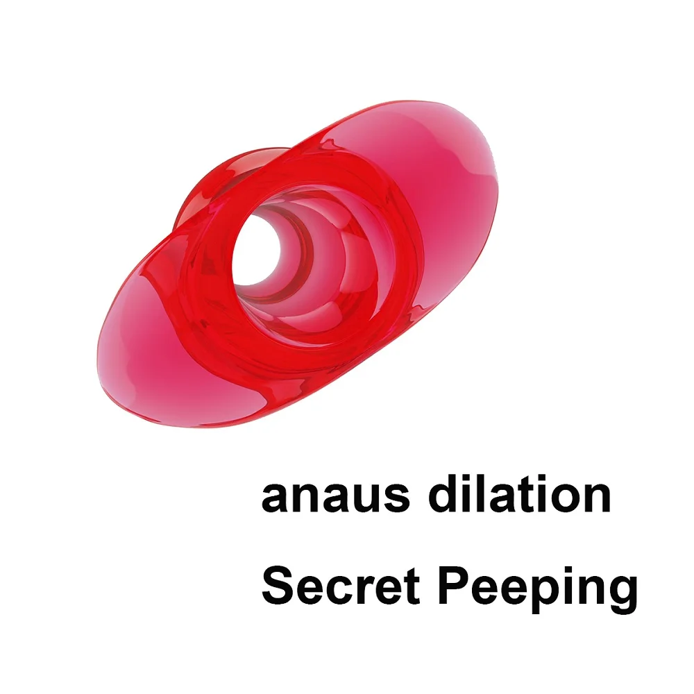 5 Size Hollow Speculum Peeking Anal Beads Butt Plug with Stopper Expander Tunnel Transparent Anus Dilation for Women Men Gay