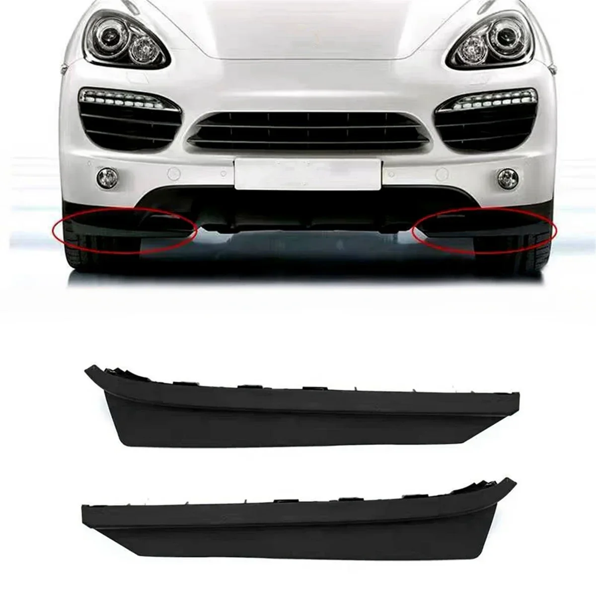 958505887019B9 95850588701 Car Spoiler Left & Right Satin Black For PORSCHE Cayenne 92A 2011-2017 958505888119B9 95850588811