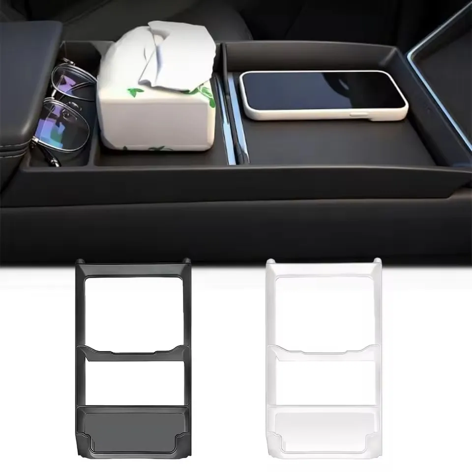  Update Central Control Panel Storage Box for Tesla Model Y Juniper 3 Highland model YL 2026 Separated Space Decoration