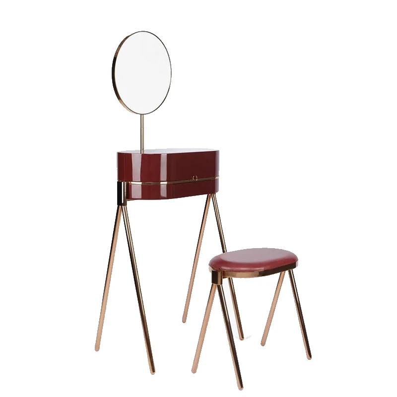 ضوء أسود فاخر خفيف فاخر من الخشب الجمال تصميم بسيط منضدة الزينة نظام خمر Penteadeira صالة جناح الأثاث