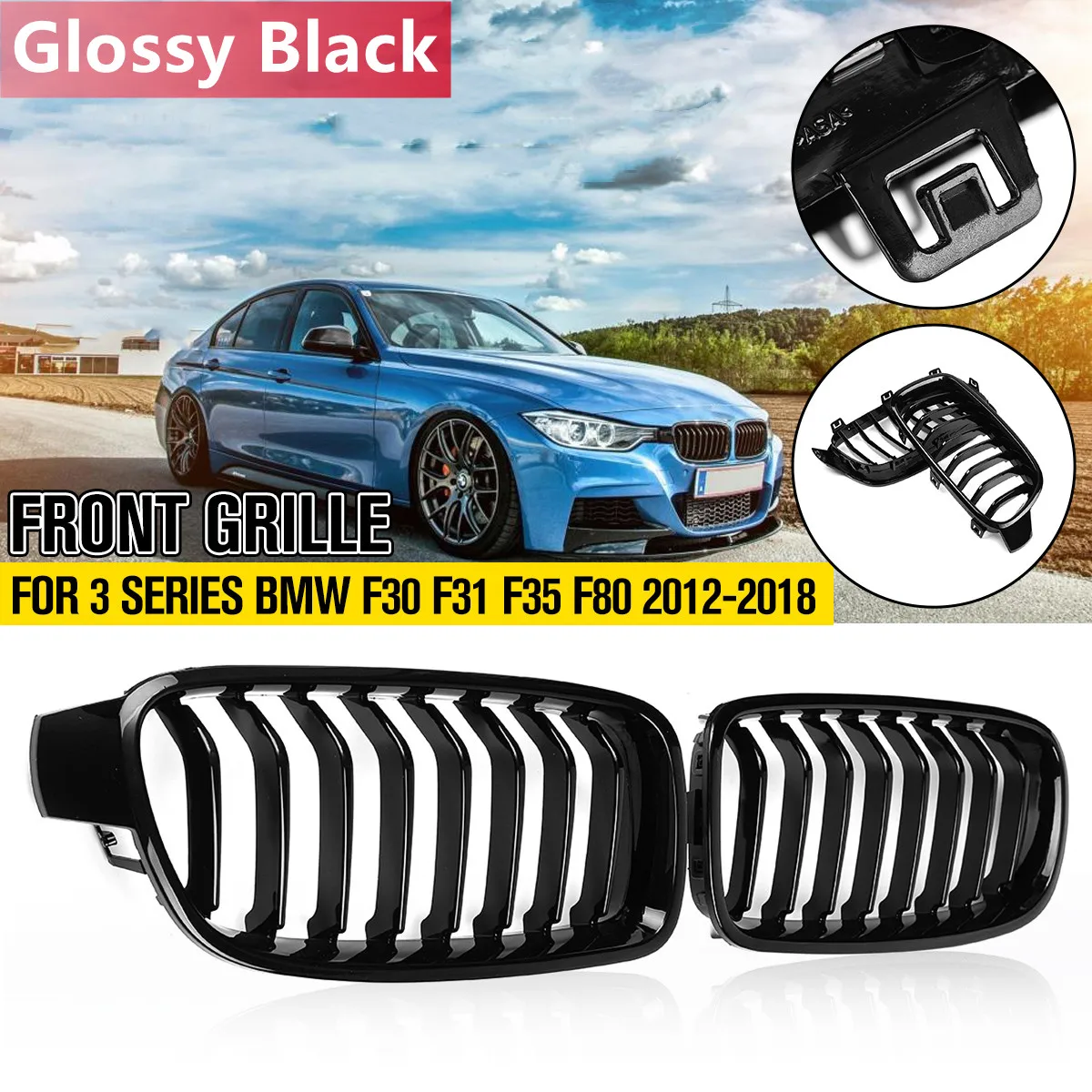 Auto Front Nieren Grill Grille Racing Grills Grille Für BMW 3er F30 F31 F35 F80 330d 328i 335i 320d 2012-2018 Auto Grille