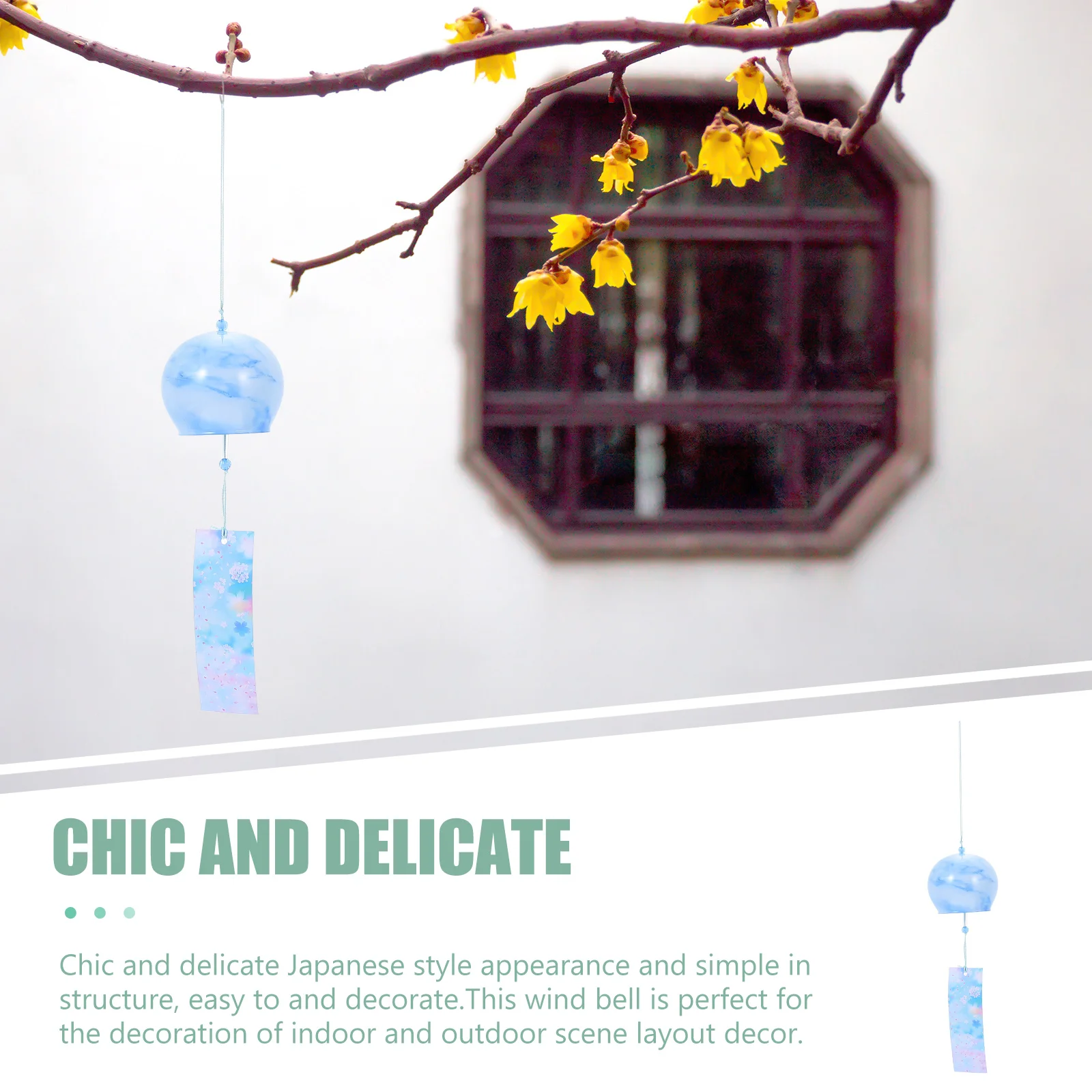 

Wind Chimes Outdoor Patio Hanging Ornaments Imitation Marble Decoration Japanese Bell Child Style