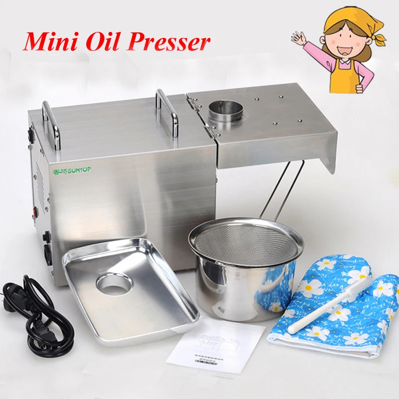 

Hot/Cold Oil Press Machine Electric Home Nuts Seeds Oil Presser Stainless Steel Oil Extraction Pressing Machine