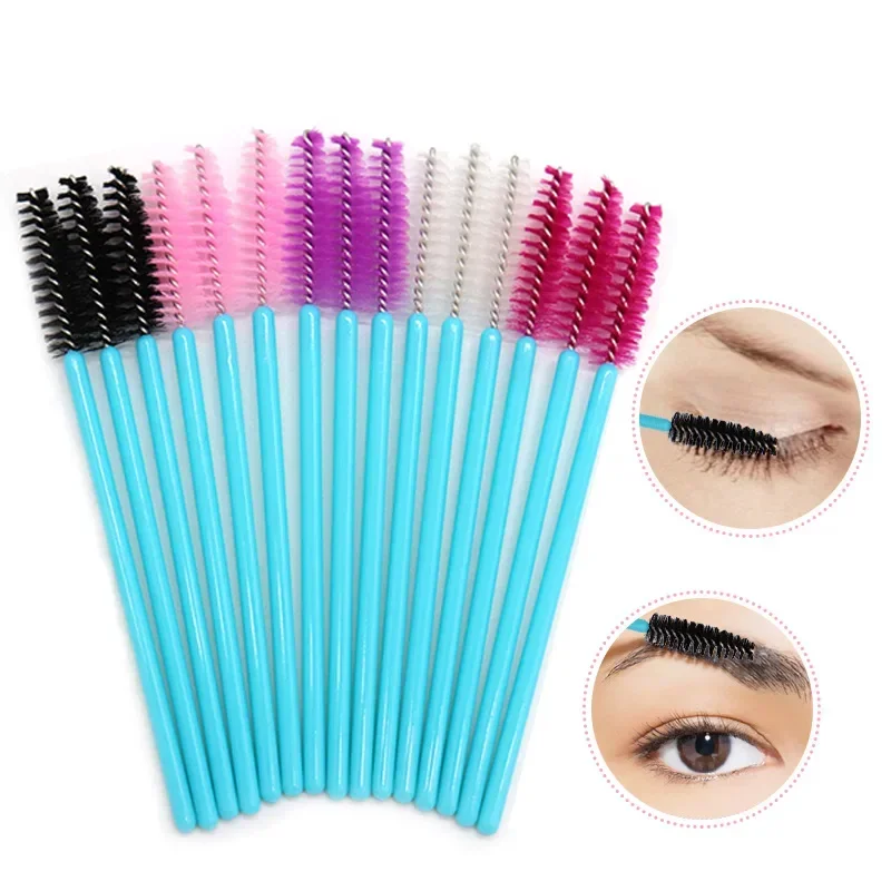 Baguettes de Mascara en Nylon, Brosses d'Extension de Cils de Poulet, Outils de Maquillage, Applicateur de Cils, Ensemble de Micro Brosses, Outil de Maquillage, 50 Pièces