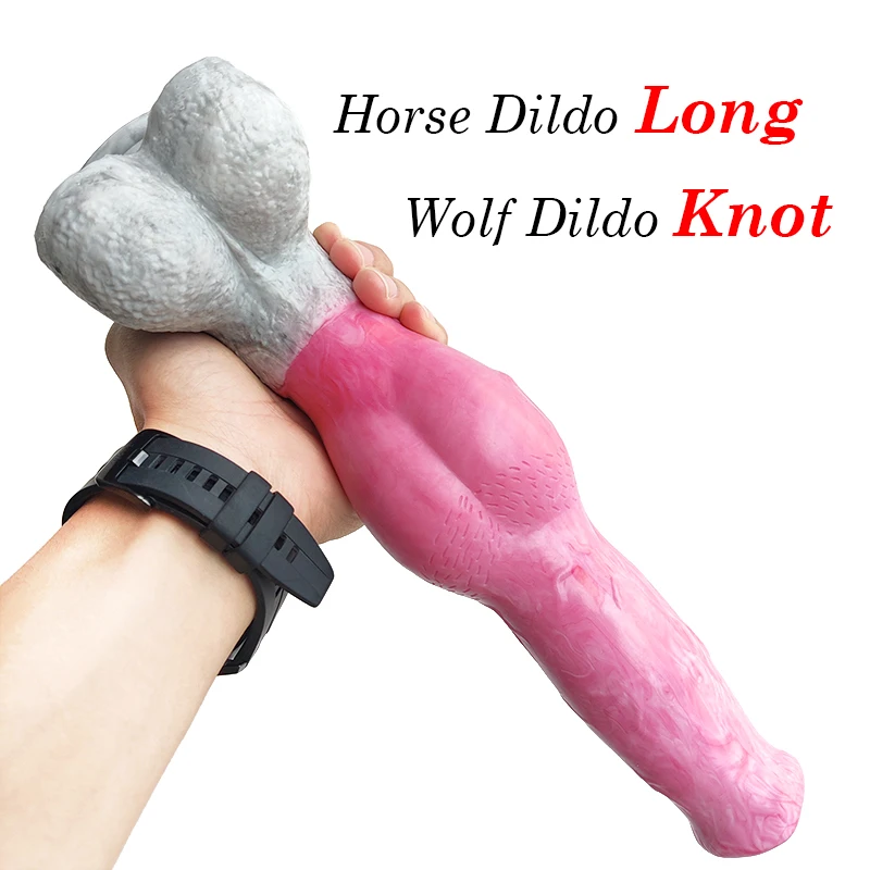 YOCY Long Horse Dildo Knot Wolf Animal Dildio For Women Pleasure Silicone Gory Raw Meat Fantasy Anal Butt Plug Masturbator Adult