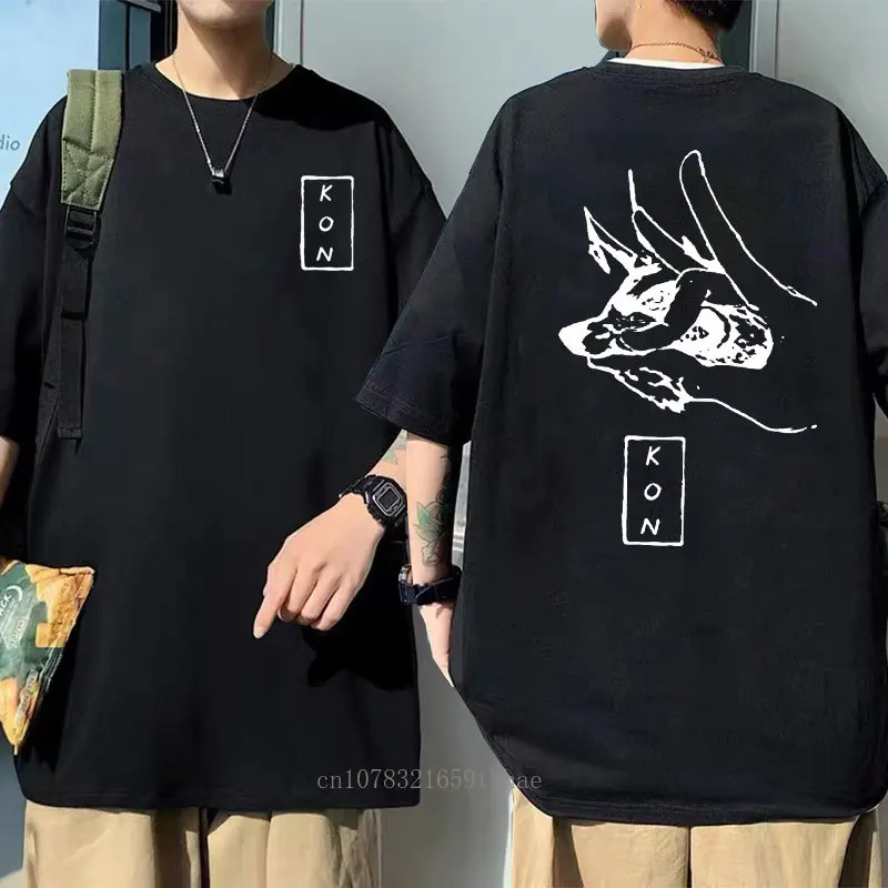 Japanese Anime Cartoon Kon Shirt Men Running Sports Loose Oversized T-shirt Short Sleeve Cotton Summer Men\'s Top Men\'s T Shirt