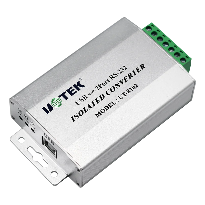 UOTEK USB to RS-232 Converter RS232 to USB-A Conversion Adapter Connector with Optical Isolation UT-8102