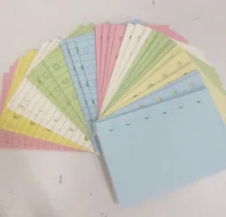 A5 A6 A7 50 Sheet Loose-leaf Colorful Refill Inner Page Line Blank Grid Inner Page Inside Paper Stationery