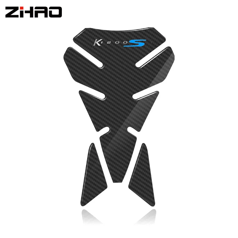 3D Carbon Fiber Motorcycle Fuel Tank Pad Cover Protector Decal Stickers For BMW K1200S K 1200S