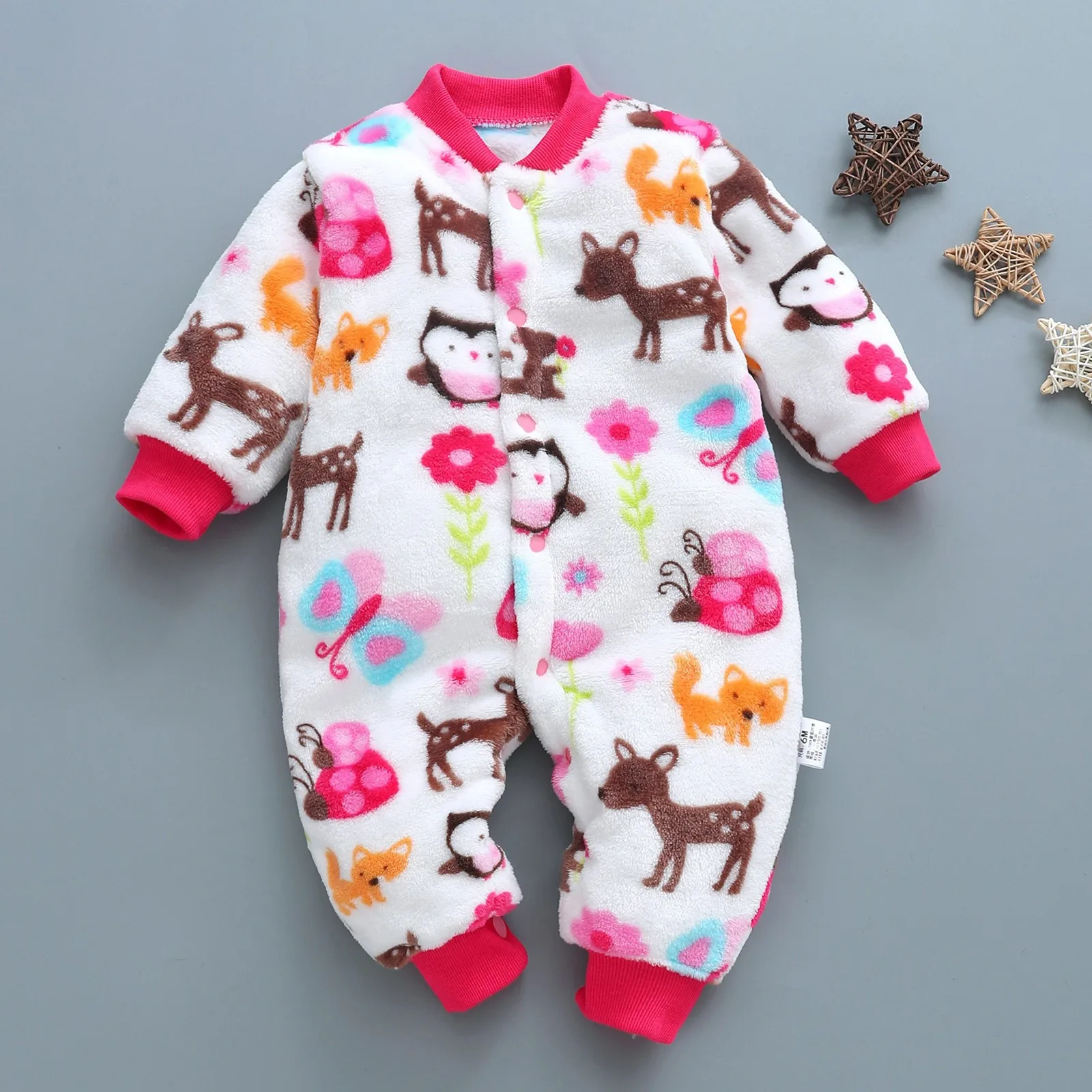 Onesie Girls Outfits Coveralls Baby Rompers Long Sleeve Jumpsuit Bebe Infant Clothing Thick Warm Autumn Winter Newborn Clothes