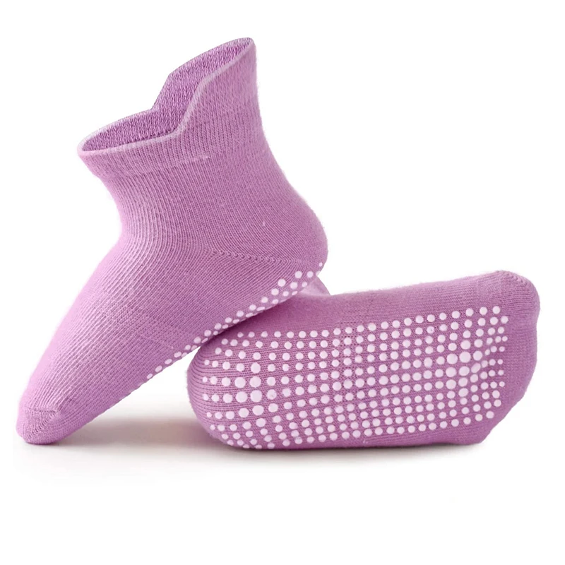 12 Paar einfarbige, rutschfeste Socken mit Punktkleber für Kleinkinder, geeignet für kleine Mädchen und Jungen, Kleinkinder und Kinder – Detail 5