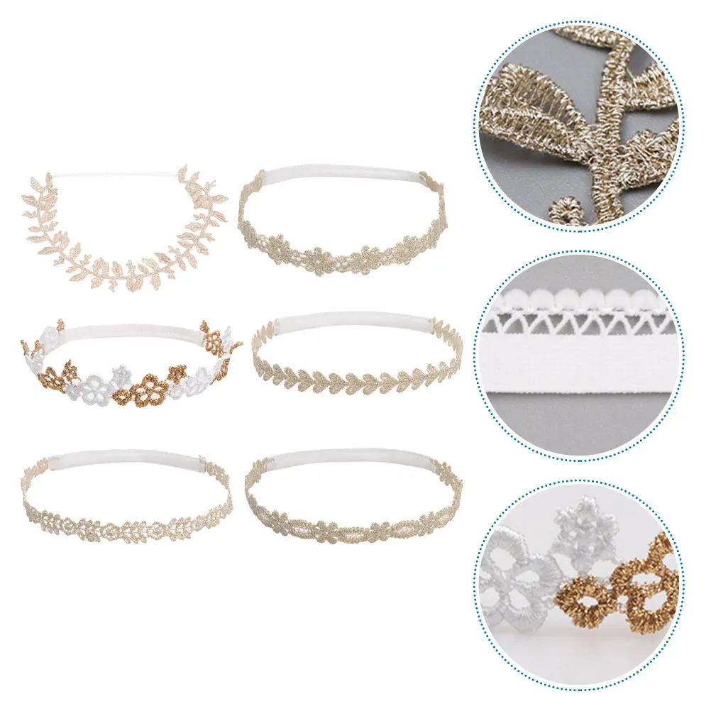 

6 Pcs Kids Headbands Children's Infant Floral Baby Lace Hair Accessories Toddler Hairband Newborn