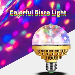 RGB disko sahne lambası LED renk dönen ışık KTV Bar düğün projektör ampulü noel tatil parti ışıkları