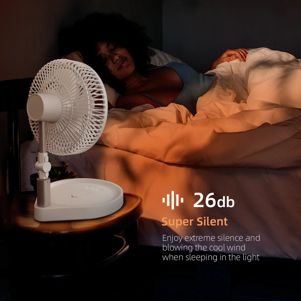Portable foldable base fan, remote control bracket, digital cooling fan