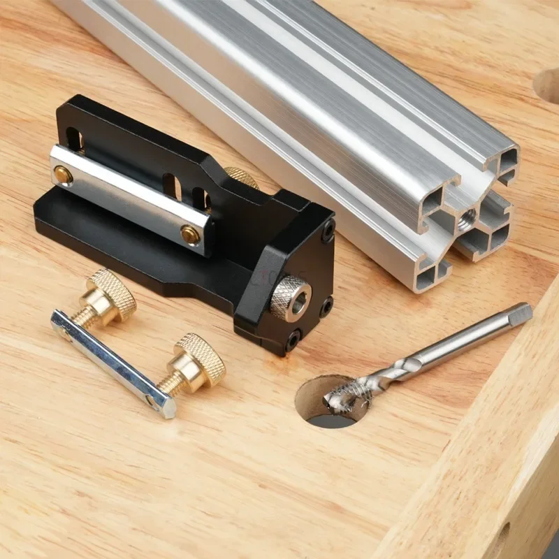 Gabarit de taraudage manuel pour profilé en aluminium 203040   Outils de filetage en aluminium d'assistant d'usinage de profils de filetage interne