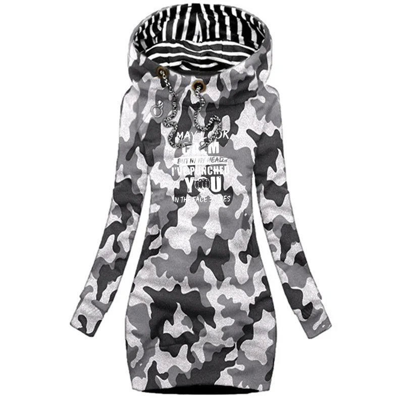 Autumn and Winter Women Dresses Fashion Long Sleeve Hoodie Dress Casual Hooded Dresses for Women Pullover Dress