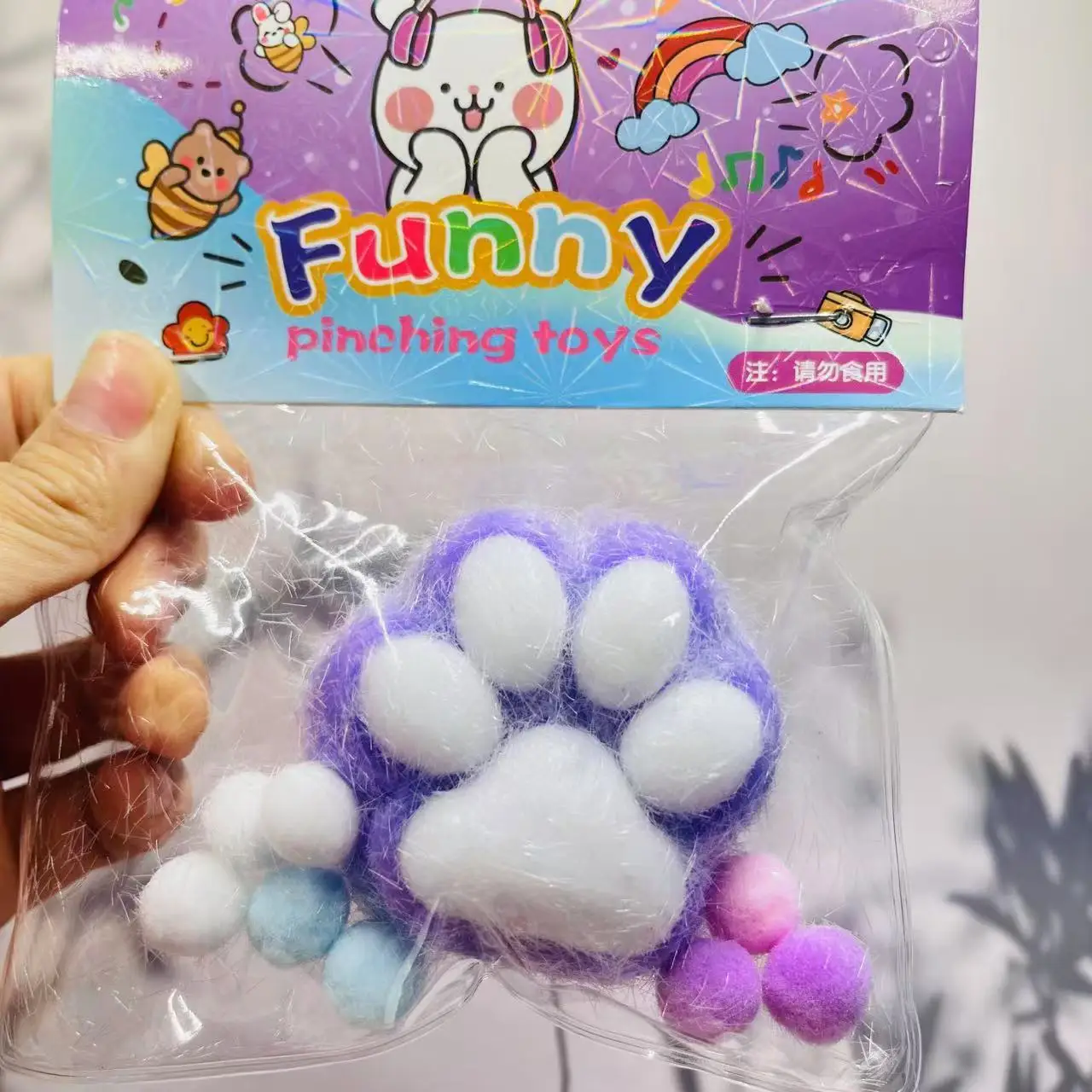 Pelúcia squish antiestresse pé patas de gato squeeze brinquedo bonito macio mole taba pé meninas presentes crianças brinquedos antiestresse para adultos