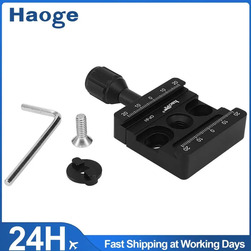 Haoge Boss Adapter konwersja + CP-51 zacisk pasuje Arca do systemu Bogen Manfrotto Head RC2