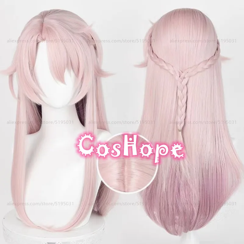 JIAO QIU parrucca Cosplay donna 68cm capelli lunghi parrucca sfumata rosa Cosplay Anime Cosplay parrucche sintetiche resistenti al calore