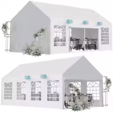 13X26 FT Party Tent Heavy Duty, Outdoor Large Wedding Tent Event Shelter with Removable Sidewalls, Outdoor Canopy Galvanized - AliExpress