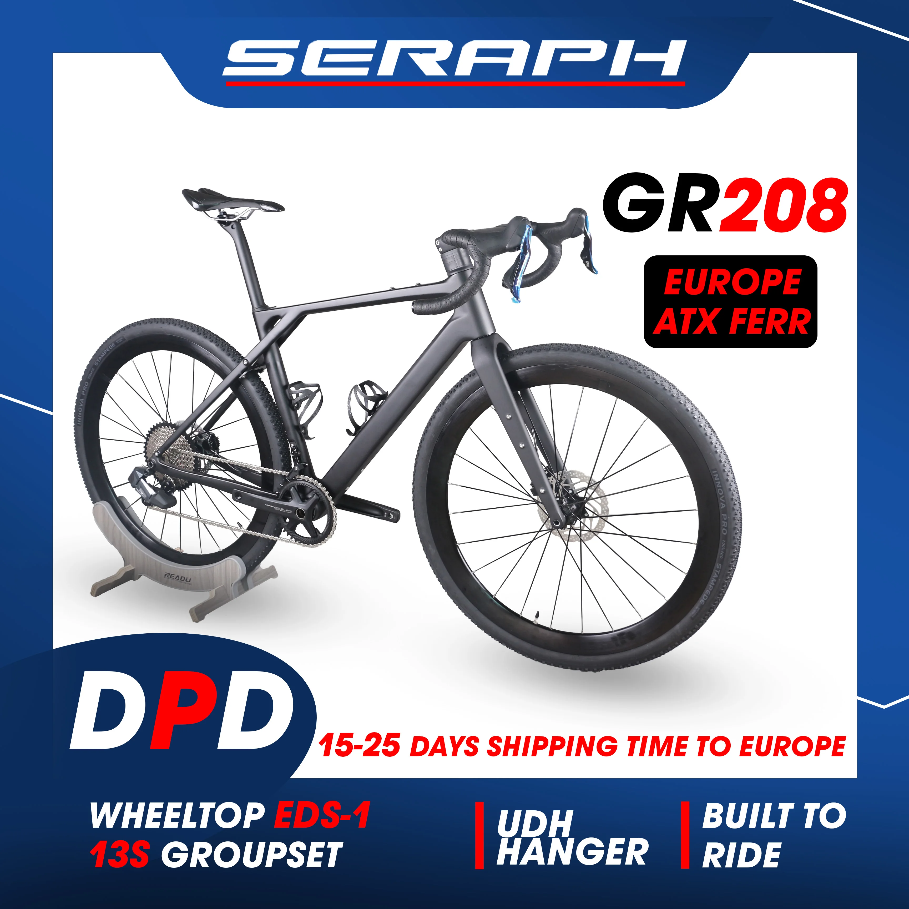 AliExpress SERAPH GR208 UDH hanger  nWheelTop EDS-1*13S Groupset ew Gravel bike bicycle Full Inner Cable Disc Gravel Complete Bike