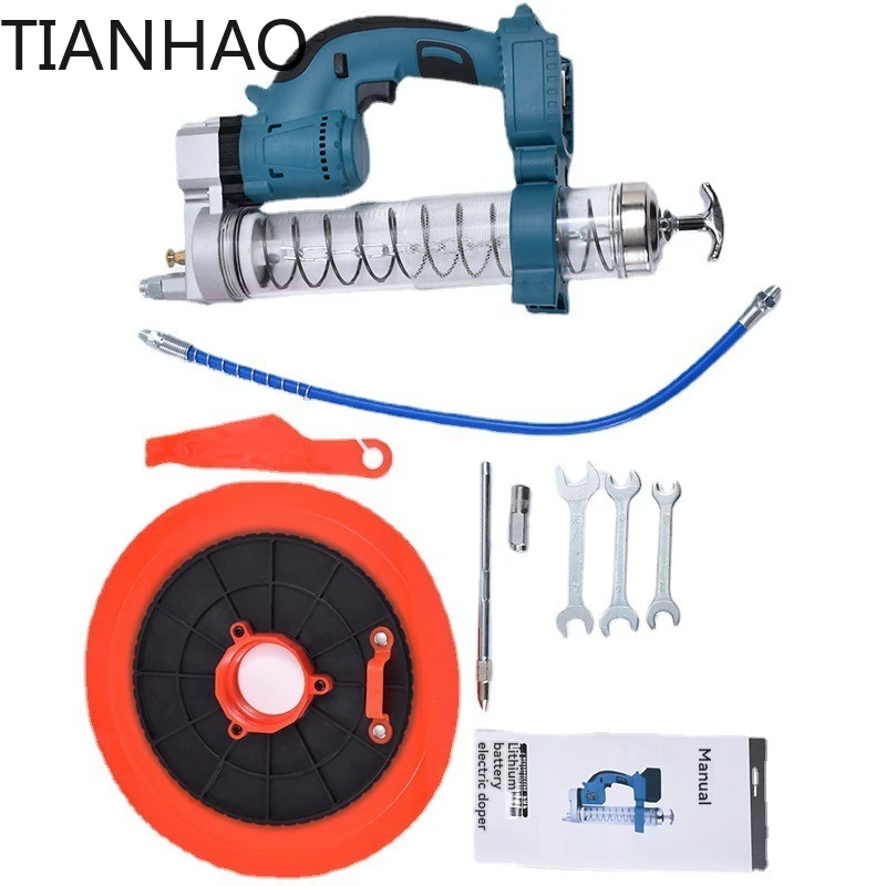 Brushless Electric Grease Gun Wireless Fully Automatic High-Pressure Excavator Specific Grease Gun Fit Makita/Dewalt