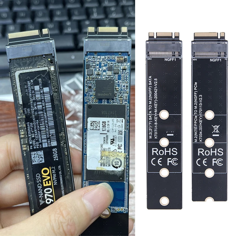 SATA M.2 NGFF NVME Extended SSD Hard Disc Adapter Card convertitore PCIE per PC Laptop Riser Board Support 2230 2242 2260 2280