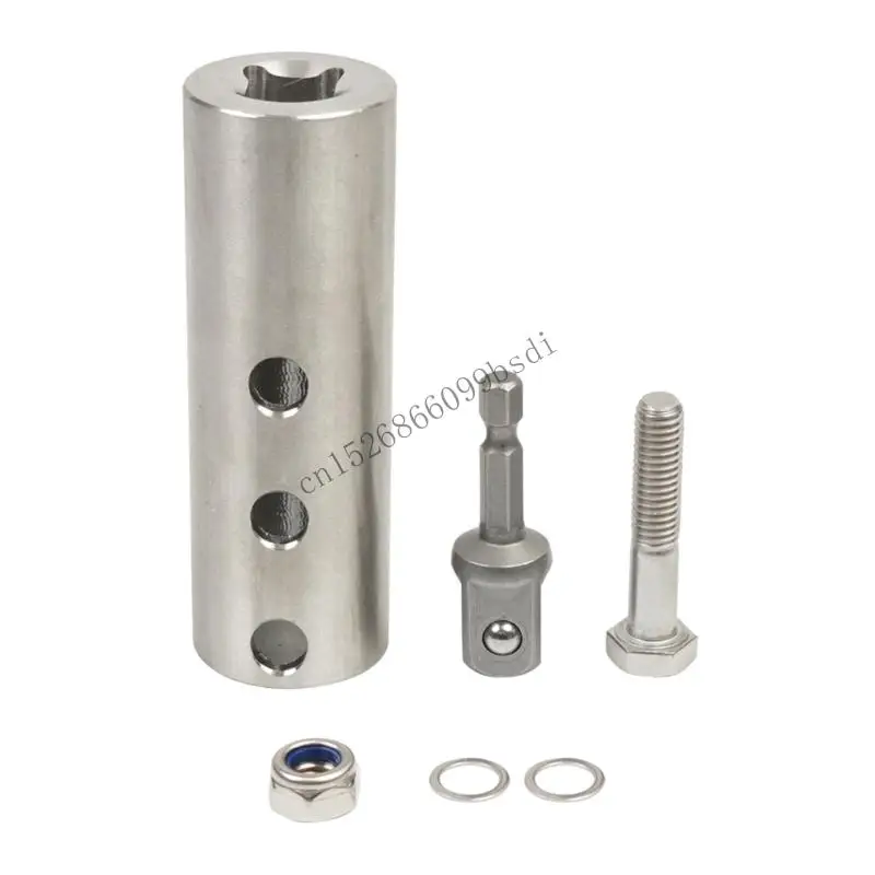 

11UA Trailer Jacks Adapter for Electric Drill 1In Shafts Stainless Steel Build Tool