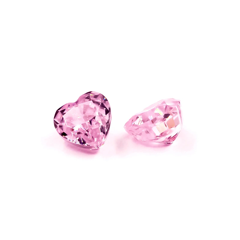 5x5mm Herz Zerkleinerte Eis-Schliff Lose CZ-Steine 5A Verschiedene Farben Kubisches Zirkonium Synthetische Edelsteine für Schmuck – Detail 3