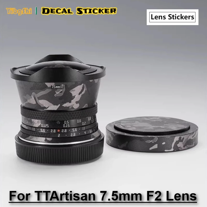 

Защитная виниловая пленка-наклейка TTArtisan 7.5mm F2 для объектива Canon RF, защитное покрытие для корпуса объектива 7.5 F/2