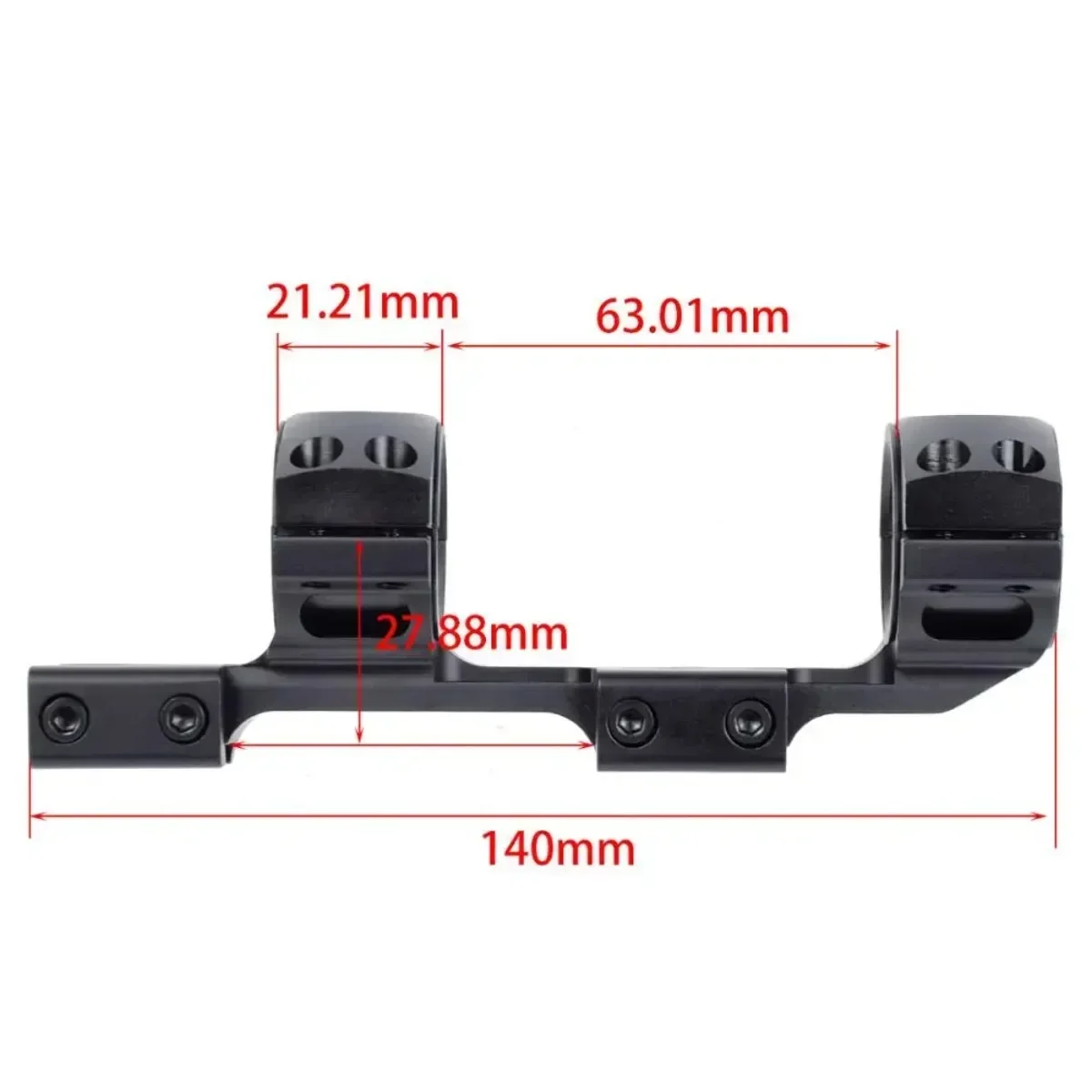 Tactical 11mm Dovetail Cantilever Scope Mount Shotgun Ring 25.4mm 30mm Remington Riflescope Rings Base With Bubble Level Hunting