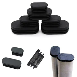 8 pz tubo ovale tappo piede Pad Blanking tappo terminale antiscivolo tavolo piede copertura antipolvere sedia gamba calzino pavimento protezione Pad parti di mobili
