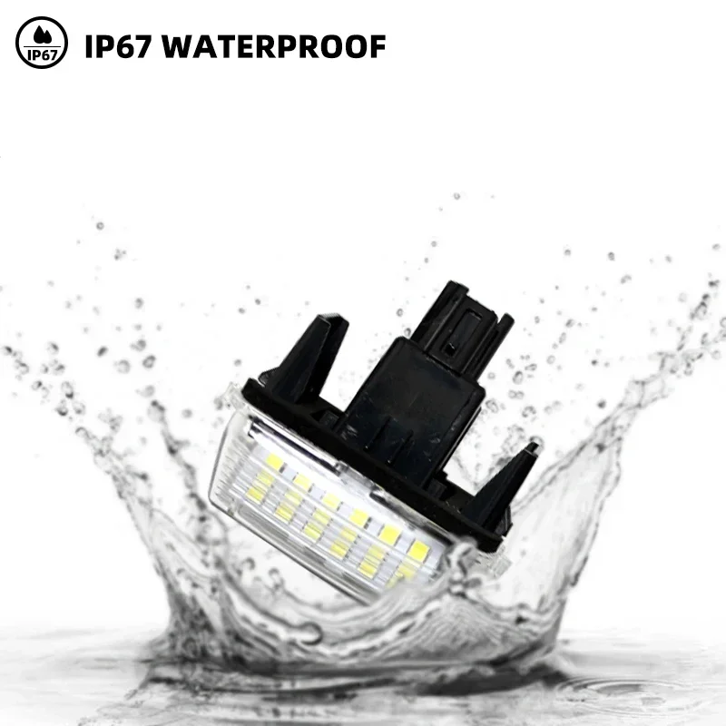 2 قطعة LED رقم الترخيص لوحة ضوء مصابيح لتويوتا كامري أفالون أوريس E18 فيوس Esquire أفينسيس Esquire EZ Noah Proace City SAI