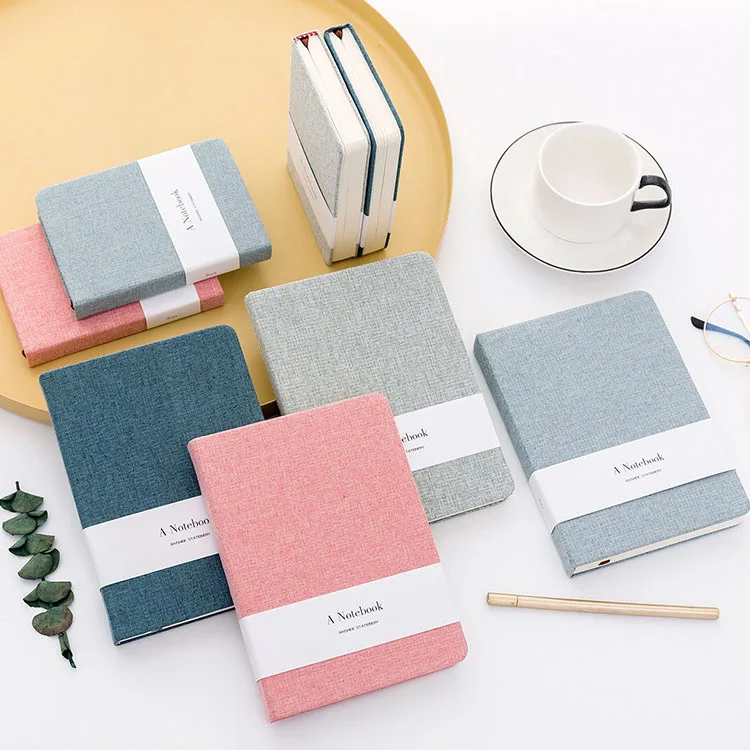 Student's Simple Solid Color Notebook Cloth Surface Literature and Art Small Fresh Hand Account Diary