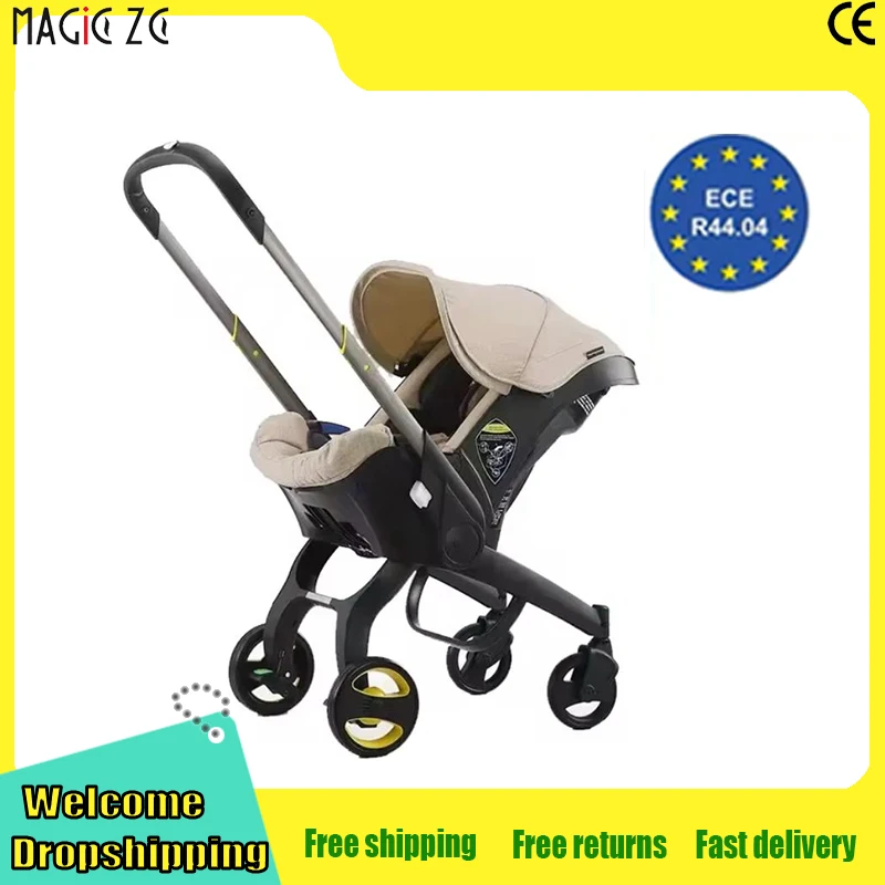 Système de poussette tout-en-un pour bébé, poussette légère à quatre roues pour nouveau-nés, poussettes 3 en 1, sièges auto pour la sécurité des enfants, landau
