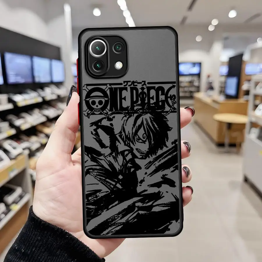 ワンピース アニメ バックフォンカバーケース Xiaomi Mi 12T 10T 11T 12x 13 11 Lite 14 13 Pro用