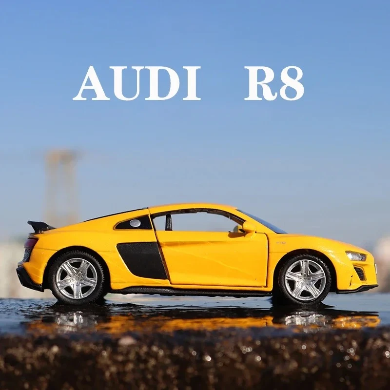 1:36 アウディ R8 クーペ合金車モデルダイキャストメタルおもちゃの車車モデル高シミュレーションコレクションプルバック子供のおもちゃ