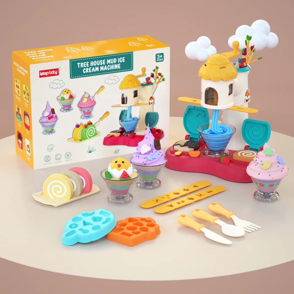 เด็กเครื่องไอศกรีมดินครัวเล่น Clay Dumpling แม่พิมพ์ในร่ม Interactive ทําอาหารชุดของเล่นของขวัญวันเกิด