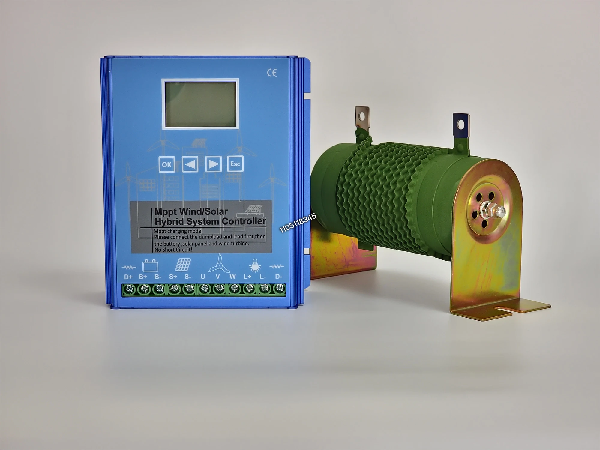 MPPT Wind Solar Hybrid Charge Controller Wind 10KW Solar 5KW 12/24V/48V Auto Hybrid Controller Dump Load & Bluetooth Optional