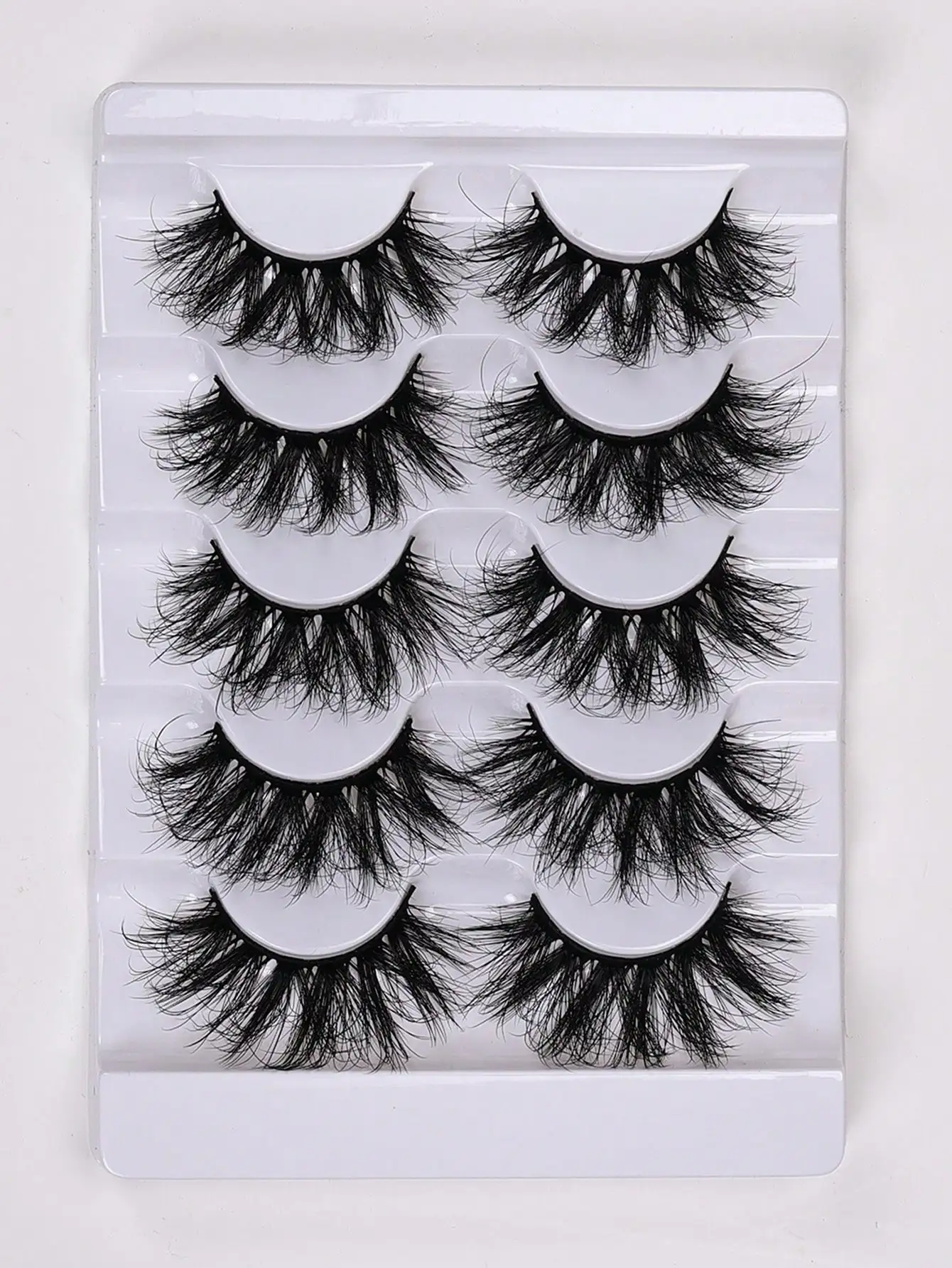 5 Paar flauschige, voluminöse, lange, strapazierfähige, dramatische, unordentliche Wimpern – Detail 5