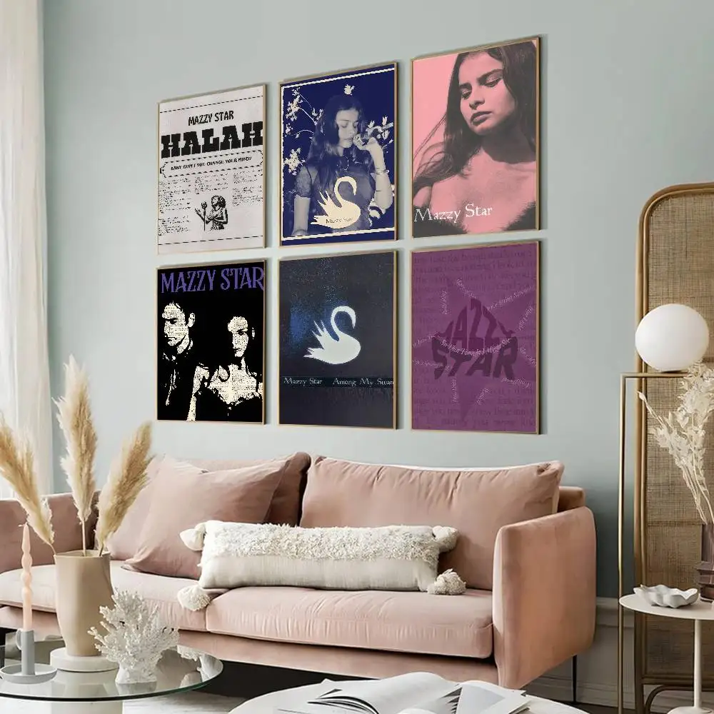 Band M-Mazzy Star  Good Quality Prints and Posters Waterproof Paper Sticker Coffee House Bar Posters Wall Stickers