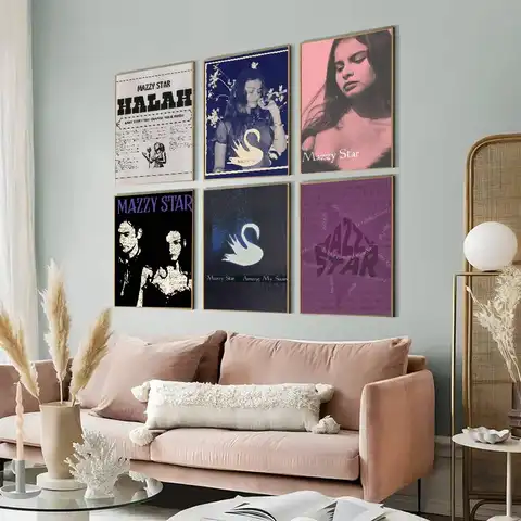 Band M-Mazzy Star, impressões e pôsteres de boa qualidade, adesivo de papel à prova d'água, pôsteres para café, bar, adesivos de parede
