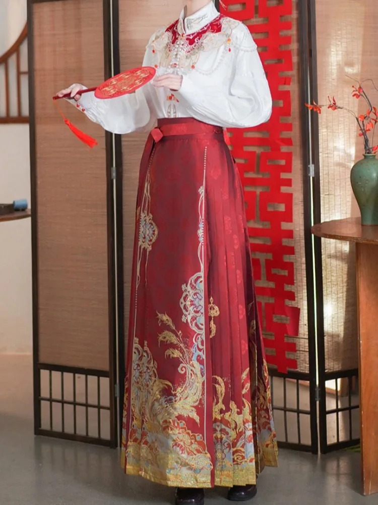 

Красное свадебное платье большого размера, осенне-зимнее, в новом китайском стиле, национальная мода, для помолвки, церемонии и торжественных мероприятий.