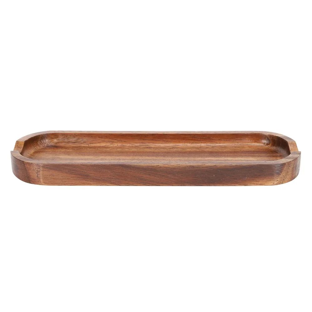 Space Saving Wooden Spoon Rack Grooved Design Smooth Fork Holder Stable Thickened Storage Base Tool Arrangement