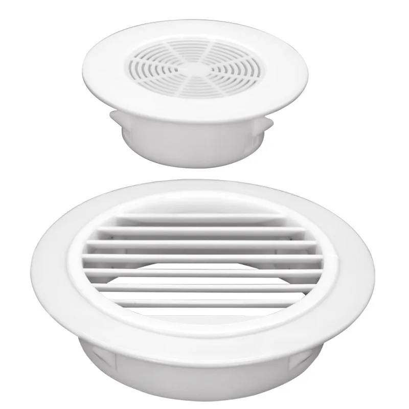 Wall Ceiling Air Vent Exhaust Hood Round Ducting Ventilation Grilles Bathroom Waterproof Outlet Cooling Home Office Air Vent