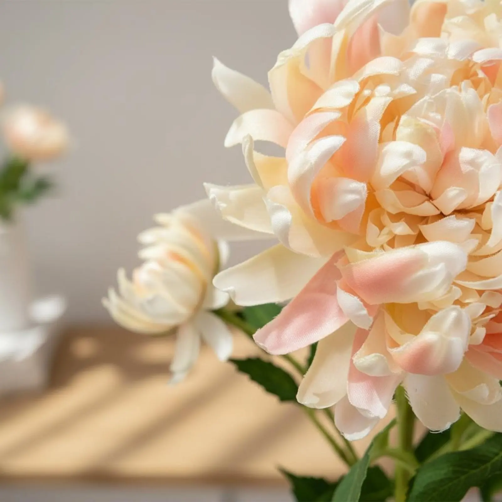 Artificial Bloom Stem Realistic Artificial Chrysanthemum Branch Fake Bloom Stem Lifelike Home Decor No Watering Needed