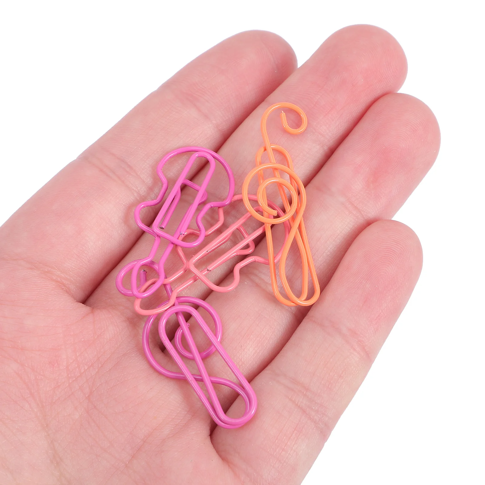 

60pcs Colorful Paper Clips Metal Marking Clip For School Office Supplies Document Holder Cartoon Shaped Student Paperclips