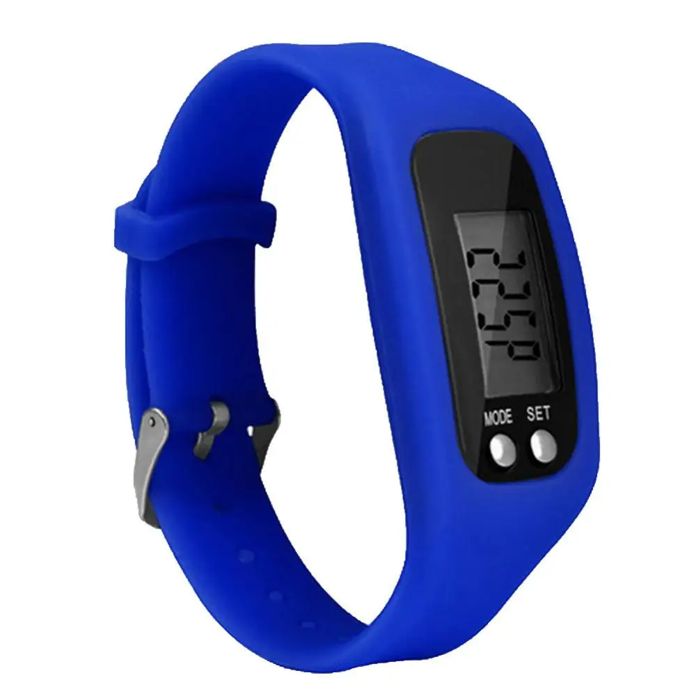 Sport Running Silicone Pedometer Calorie Step Counter Digital Watch Bracelet LCD Display Easy To Read Low Battery Consumption