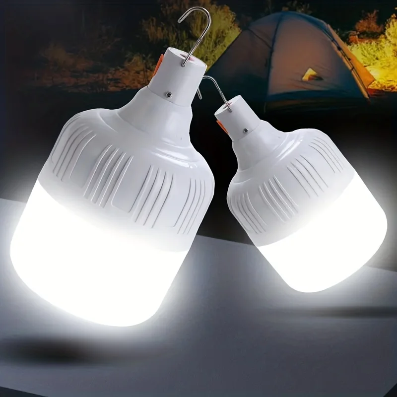 1/2/5/8pcs High Power LED Light Charging Emergency Lamp Outdoor  Portable Lanterns BBQ Camping lamp Search Light  Emergency Bulb