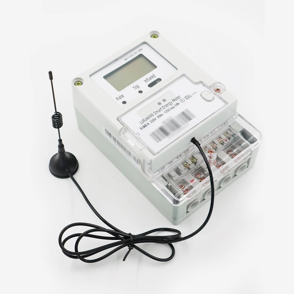 Smart Electric Meter LoRaWAN/NBIOT/GPRS/RS485 Wireless Single Phase Electricity Meter for IoT Energy Solution